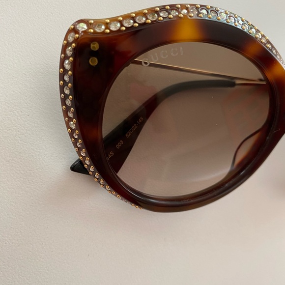 Gucci cat eye Crystal pave sunglasses main image 11